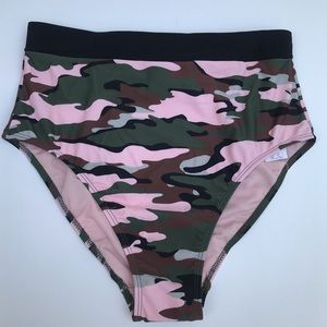 No Boundaries High Waist Pink Camo Bikini Bottoms